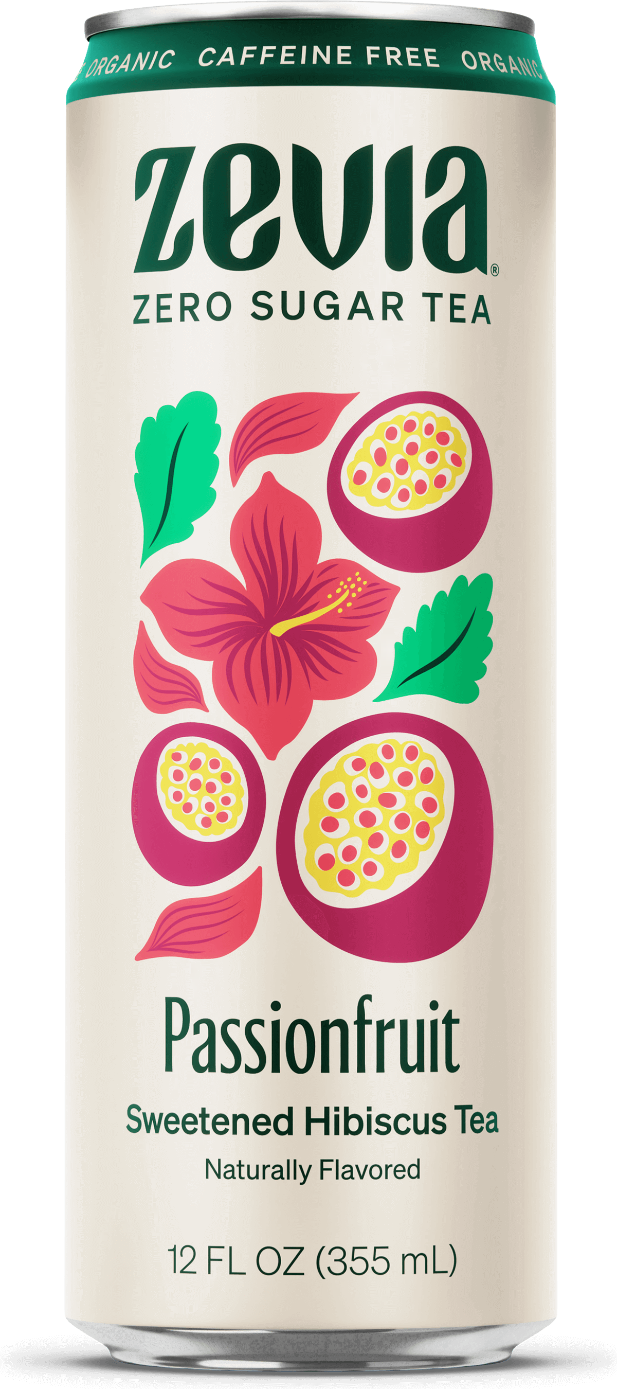 Caffeine Free Hibiscus Tea Passionfruit 12 cans in a case
