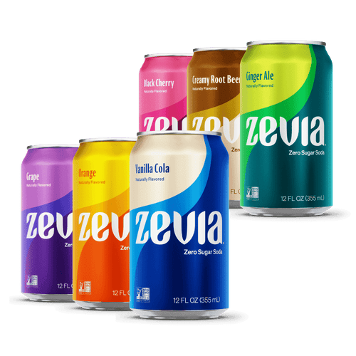 6-Flavor Rainbow Soda Variety Pack 24 cans in a case