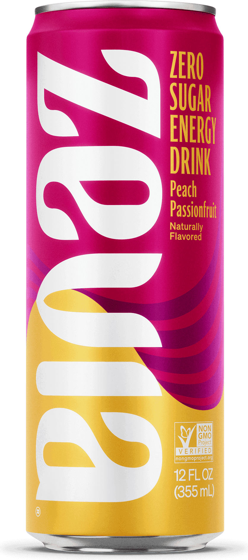 Peach Passionfruit Energy 12 cans in a case
